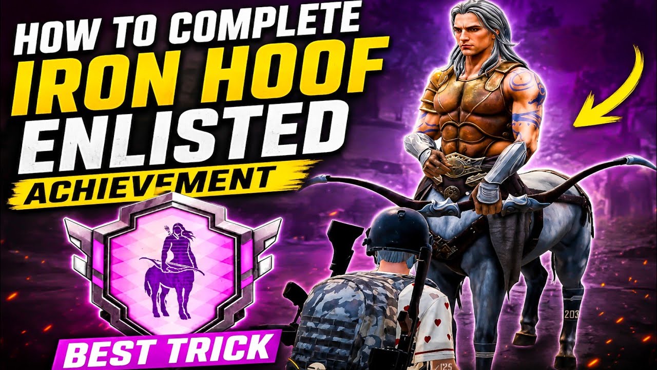 🔴HOW TO COMPLETE IRON HOOF ENLISTED ACHIEVEMENT BGMI & PUBG BEST TRICK