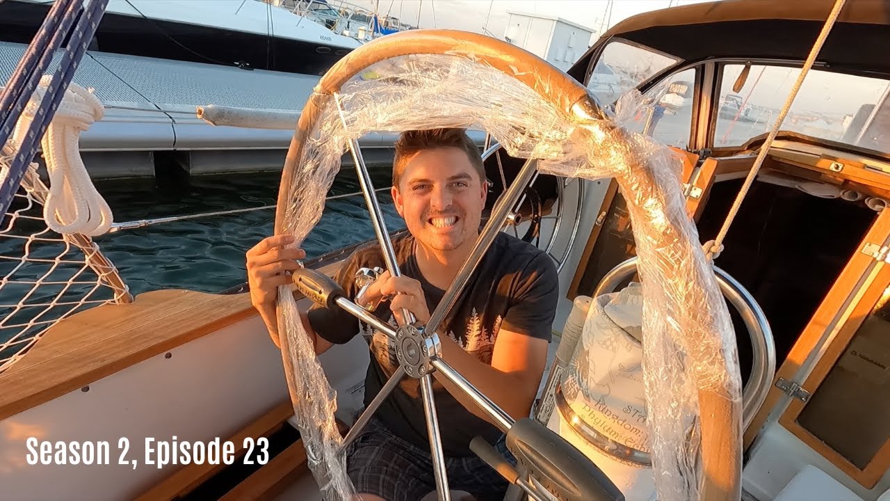 UPGRADING to a FOLDING STEERING WHEEL on our Sailboat - Ep. 30