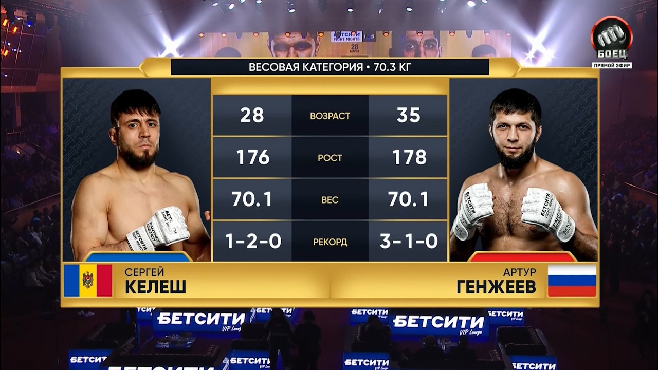 Сергей Келеш vs. Артур Генжеев / БЕТСИТИ FIGHT NIGHTS 135