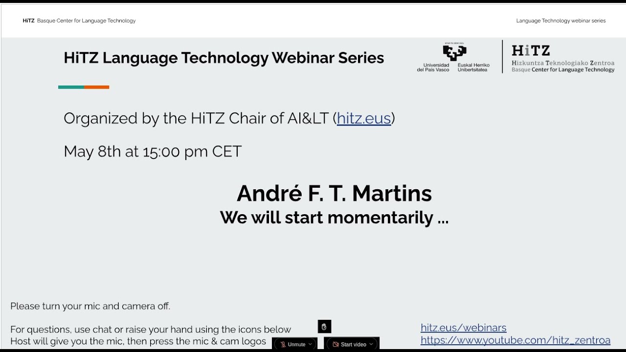 xCOMET,Tower,EuroLLM: Open & Multilingual LLMs for Europe-Andr&eacute; F. T. Martins~Universidade de Lisboa