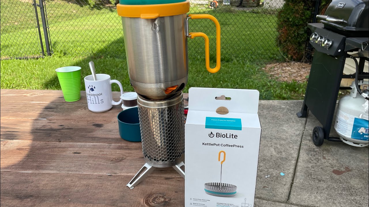 Using the BioLite Coffee Press on Camp Stove 2.0