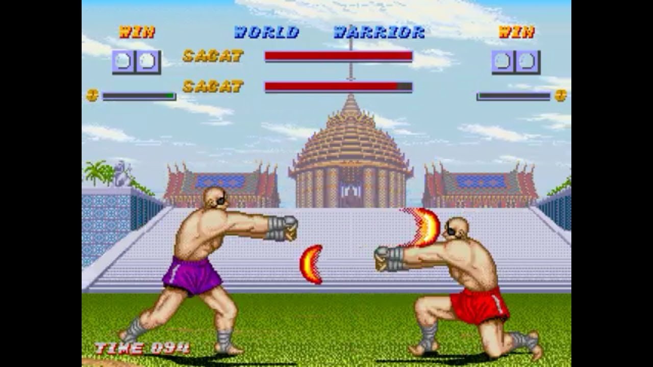 Street Fighter 1 (PC: mugen) Playthrough (Sagat Ending)