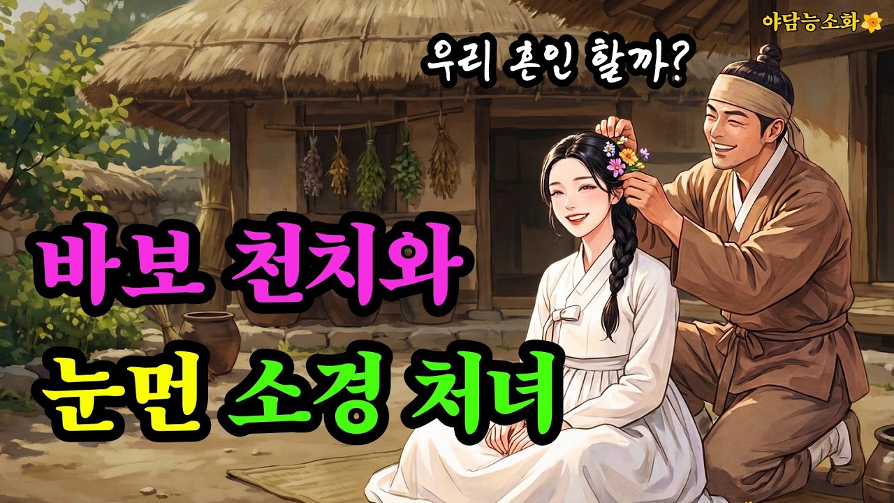 [야담 능소화 145] 바보 천치와 소경 처녀의 사랑 / 전설 민담 설화 야담 사극 드라마 옛날이야기.