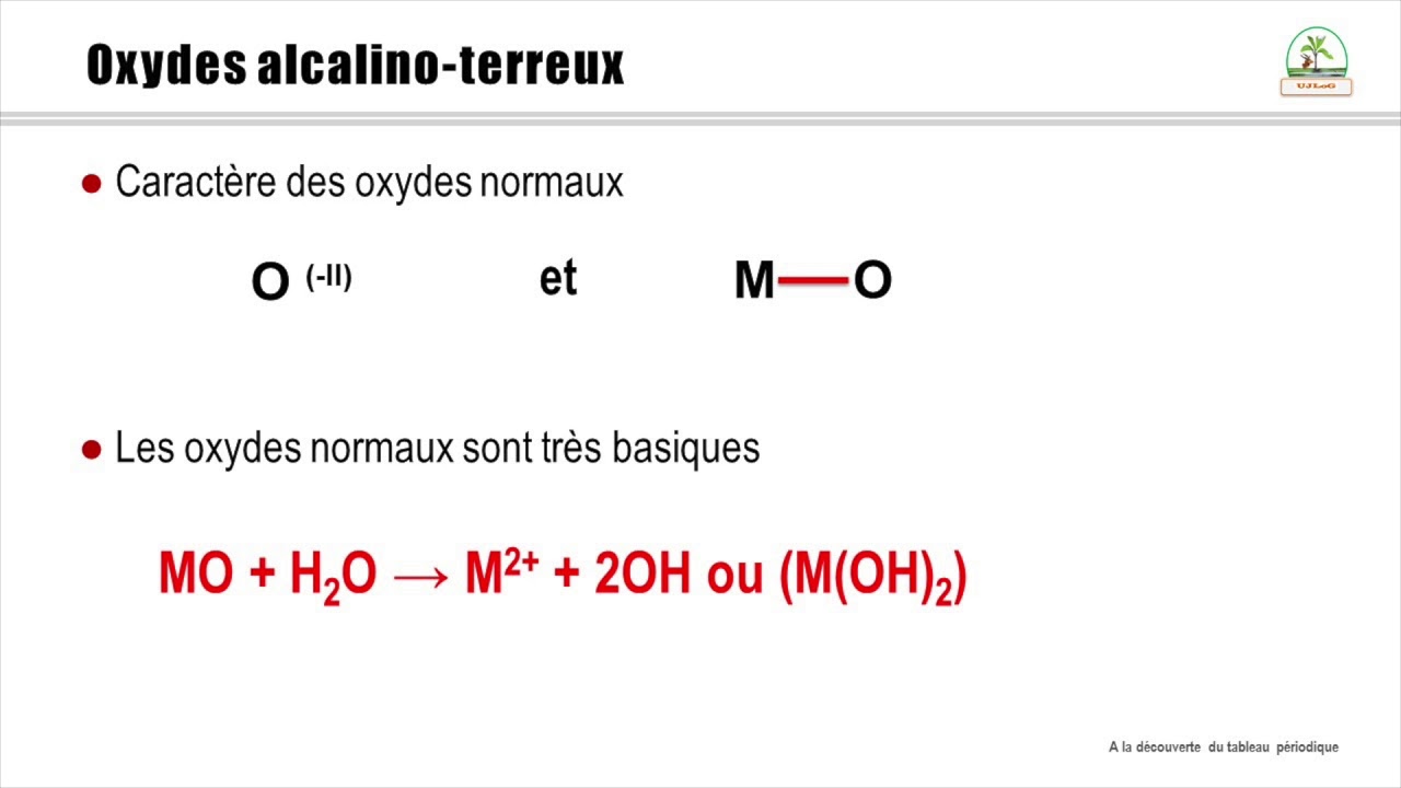 3.3.2- Compos&eacute;s chimiques des alcalino-terreux