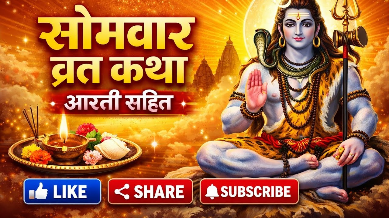 Somwar Katha aarti sahit | Somwar Vrat Katha | Shiv Ji Ki Katha | Bhakti Ki Shakti with Mansi 