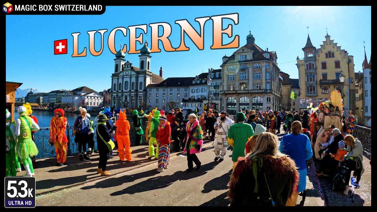 Lucerne 5.3K 🇨🇭 Carnival 2022 Ep#2 - Loz&auml;rner Fasnacht in Luzern Switzerland