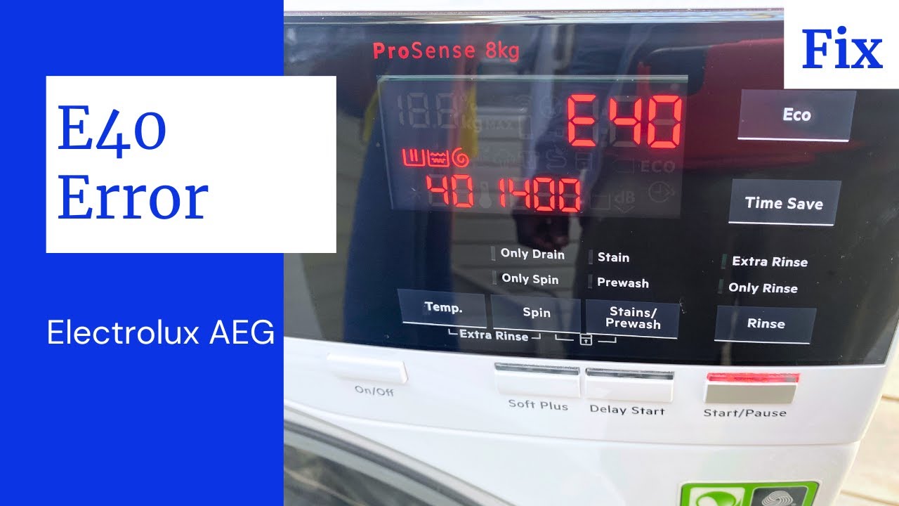 Как исправить ошибку стиральной машины AEG Electrolux E40