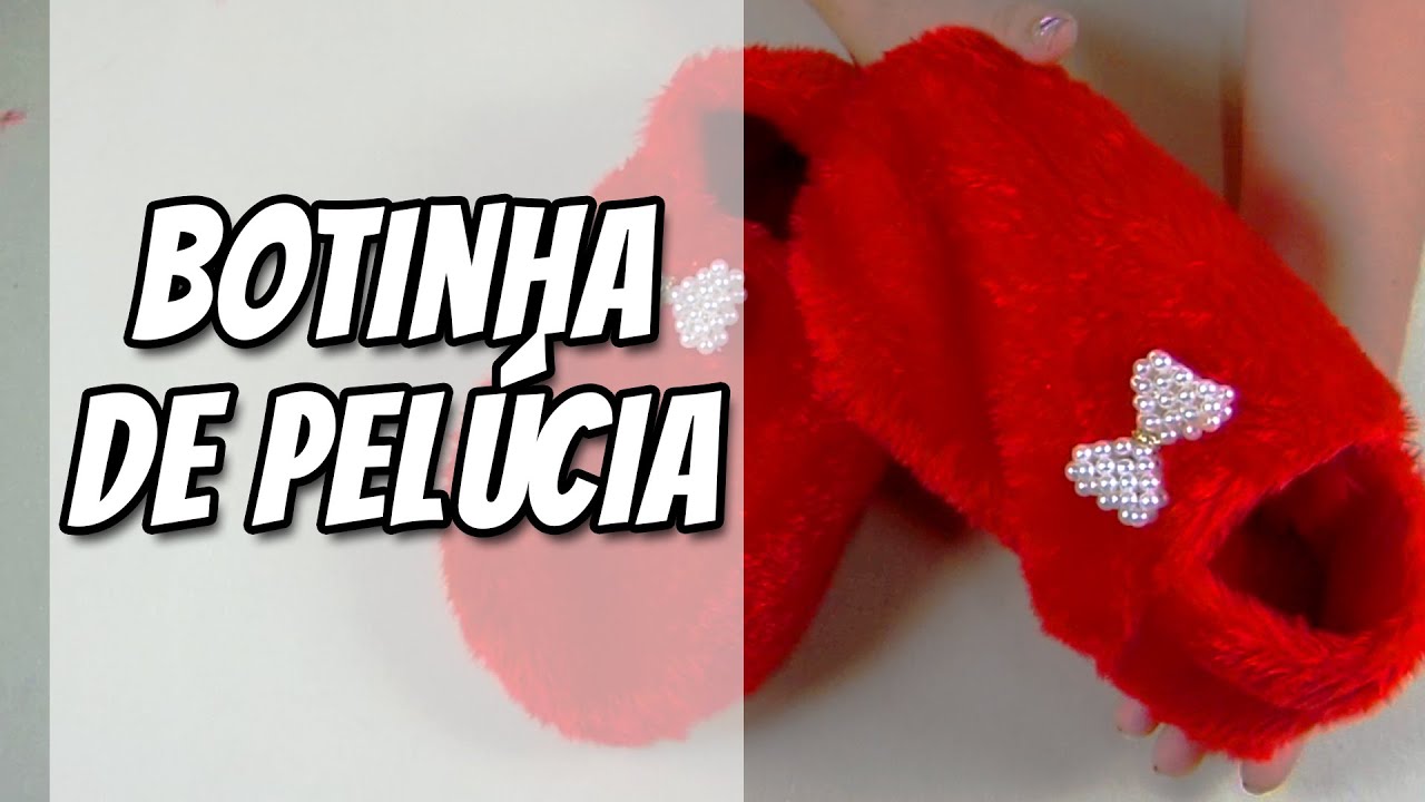 VIDEOAULA - Chinelo de Inverno Botinha de Pelúcia