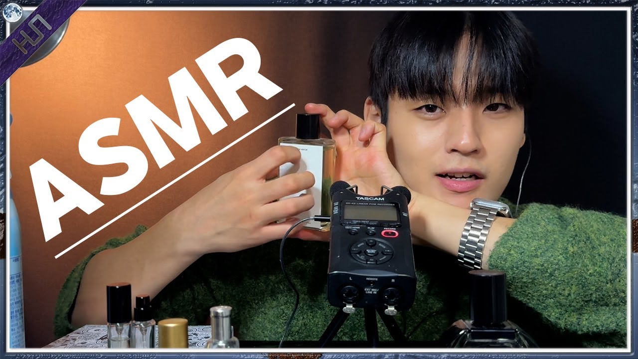 [ASMR] 내가 좋아하는 향수 탭핑🌻/ My perfume collection / glass tapping / Whispering