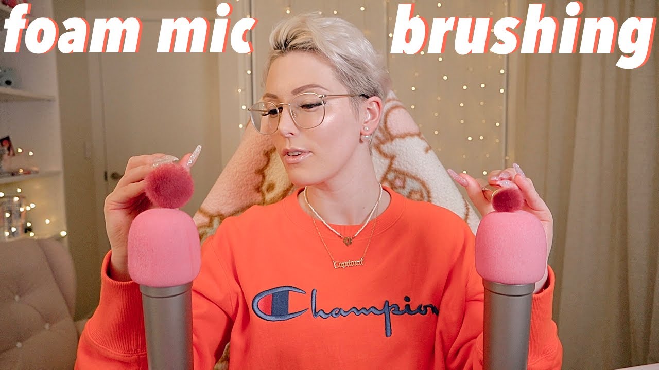 [ASMR] ✨ Other-Worldly ✨ Foam Mic Brushing with Whispering (JP/ENG)
