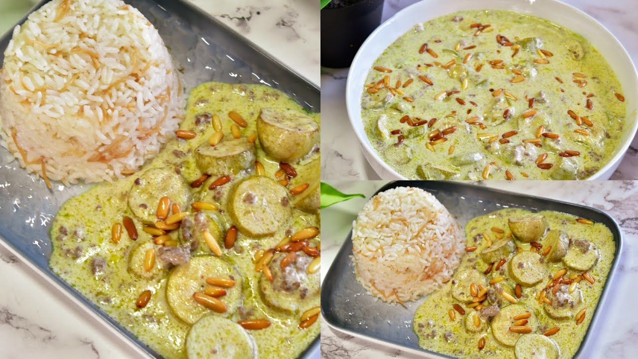 كوسا باللبن (مخشي على السريع😋 (تعالو شوفه الطريقه رح تحبوها💪😌Zucchini with yogurt