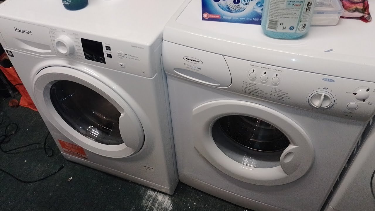 Hotpoint NSWM 1400RPM & Hotpoint First Edition WMA 9 1000RPM Spin Race!