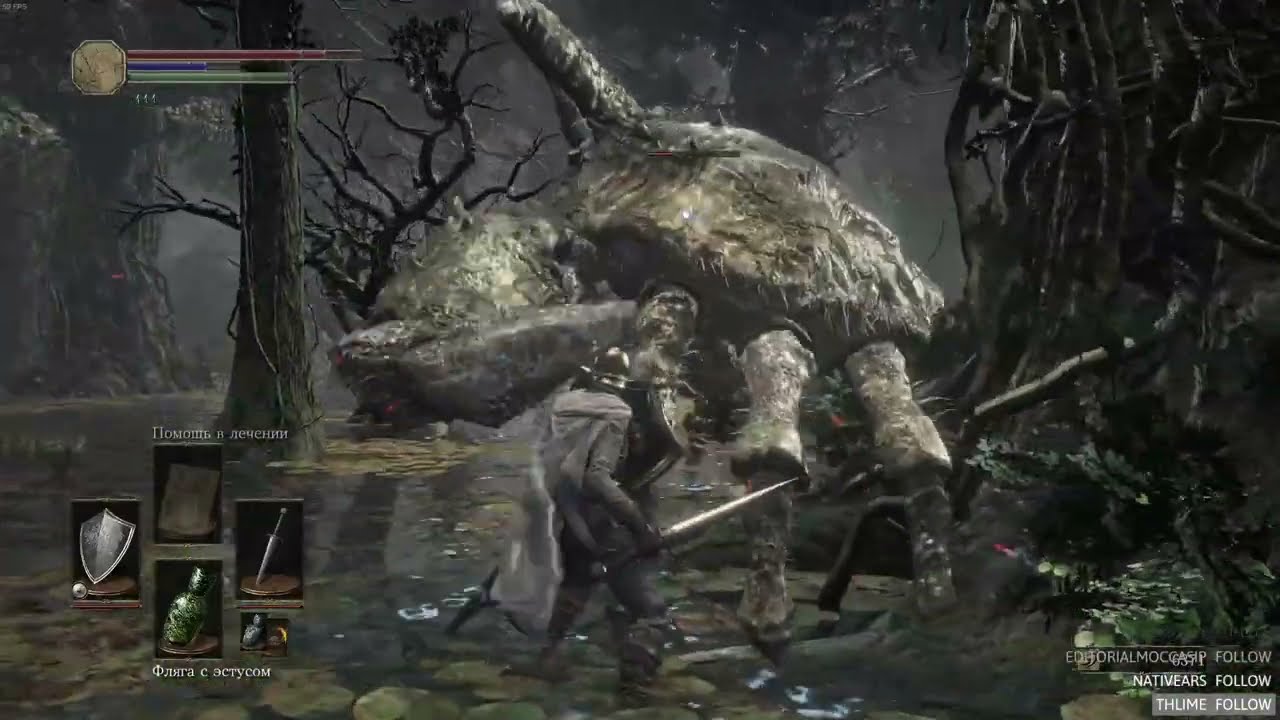 Dark souls III #2: Лесные крабики. Заблудший демон. Болота! Знаток кристальных чар Хранители Бездны!