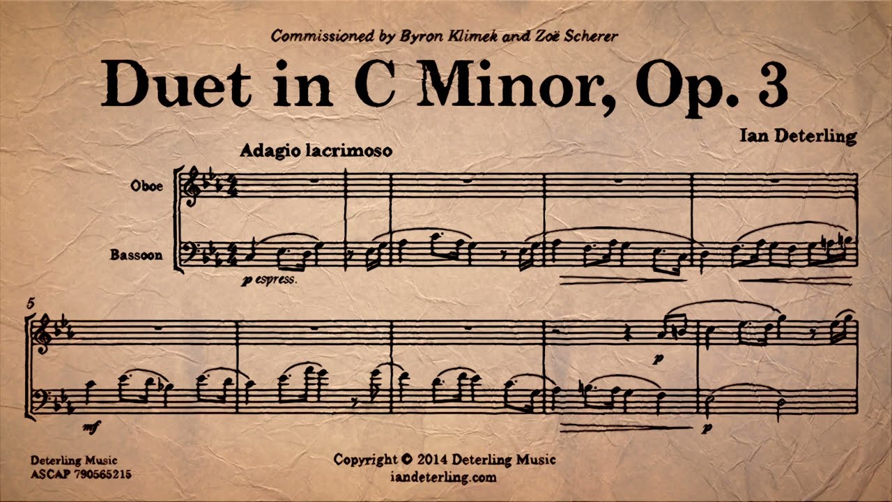 Oboe and Bassoon Duet in C Minor, Op. 3