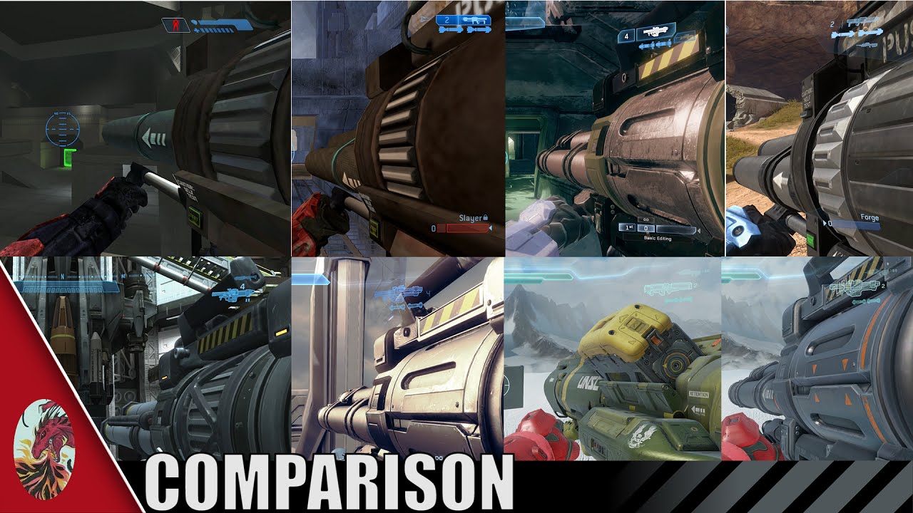 Halo 1-5 Rocket Launcher Comparison (All Halo Games Included)