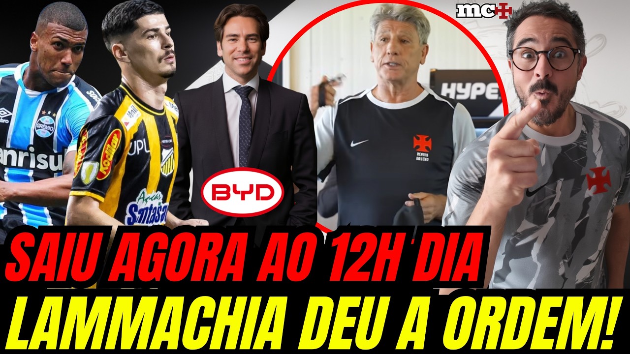SAIU AGORA AO 12H DIA! LAMMACHIA DEU A ORDEM E PEGOU TODOS DE SURPRESA NO VASCO!