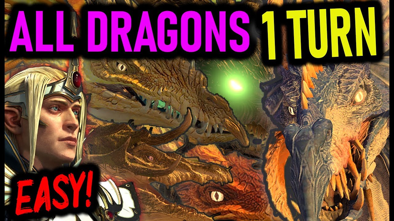 Imrik Dragon Battles EASY (in 1 Turn!) Legendary Campaign Mastery Total Warhammer 3 Immortal Empire)