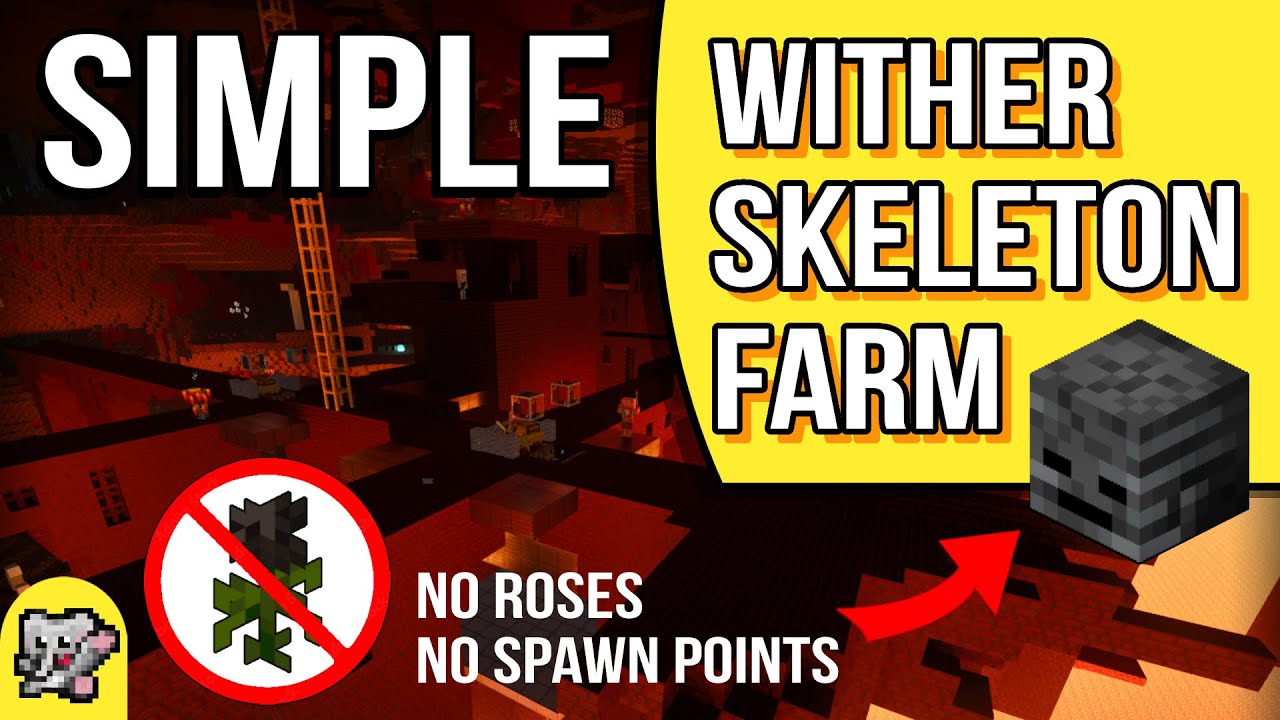 Simple Wither Skeleton Skull Farm EXPANDABLE | Minecraft Farm Tutorial | BEDROCK MCPE XBOX PS SWITCH