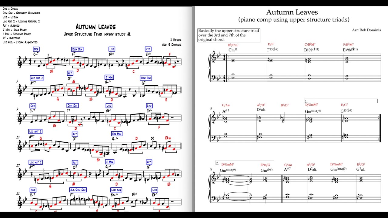 Autumn Leaves - Improv & Comp, Upper Structure Triad Study #1