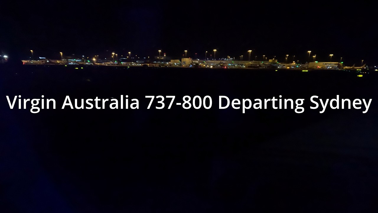 Virgin Australia 737-800 Late night departure from Sydney (SYD)