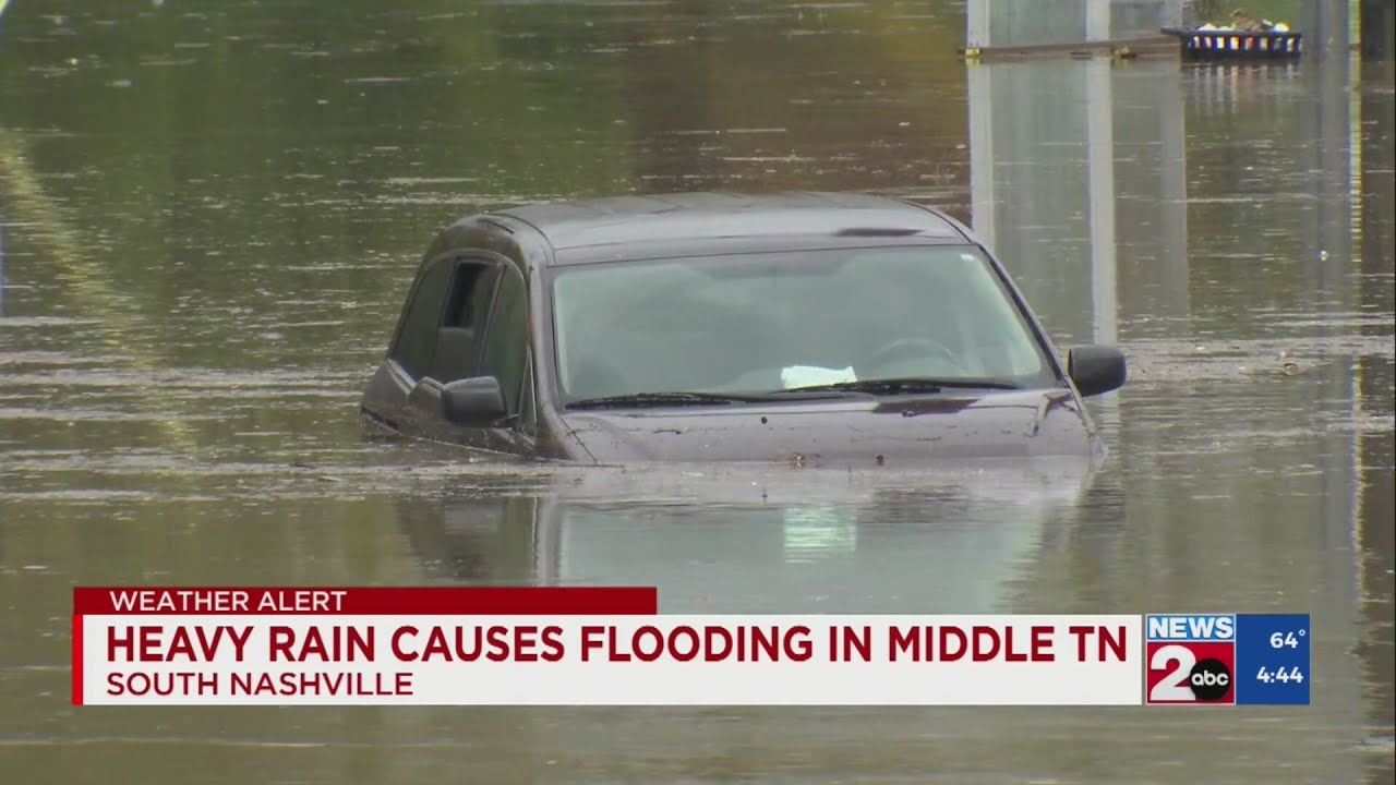 Heavy rain causes flooding in South Nashville, TN