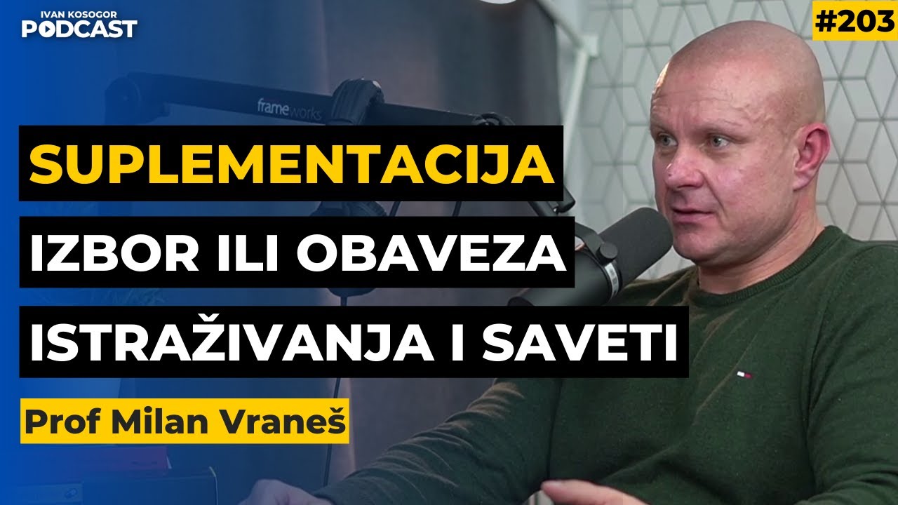 Kreatin, testosteron, biljni suplementi: Istina o efikasnosti i zloupotrebi — Milan Vraneš | Ep203