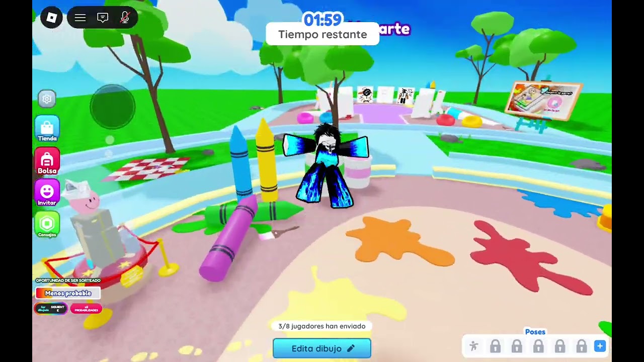 Jugando draw me.                              Próximamente live intento