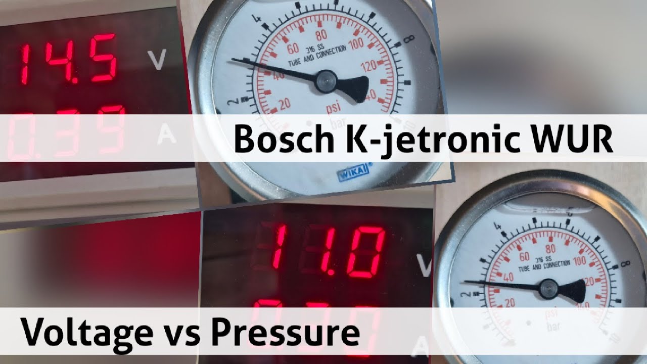 Bosch K-jetronic WUR — зависимость напряжения от давления