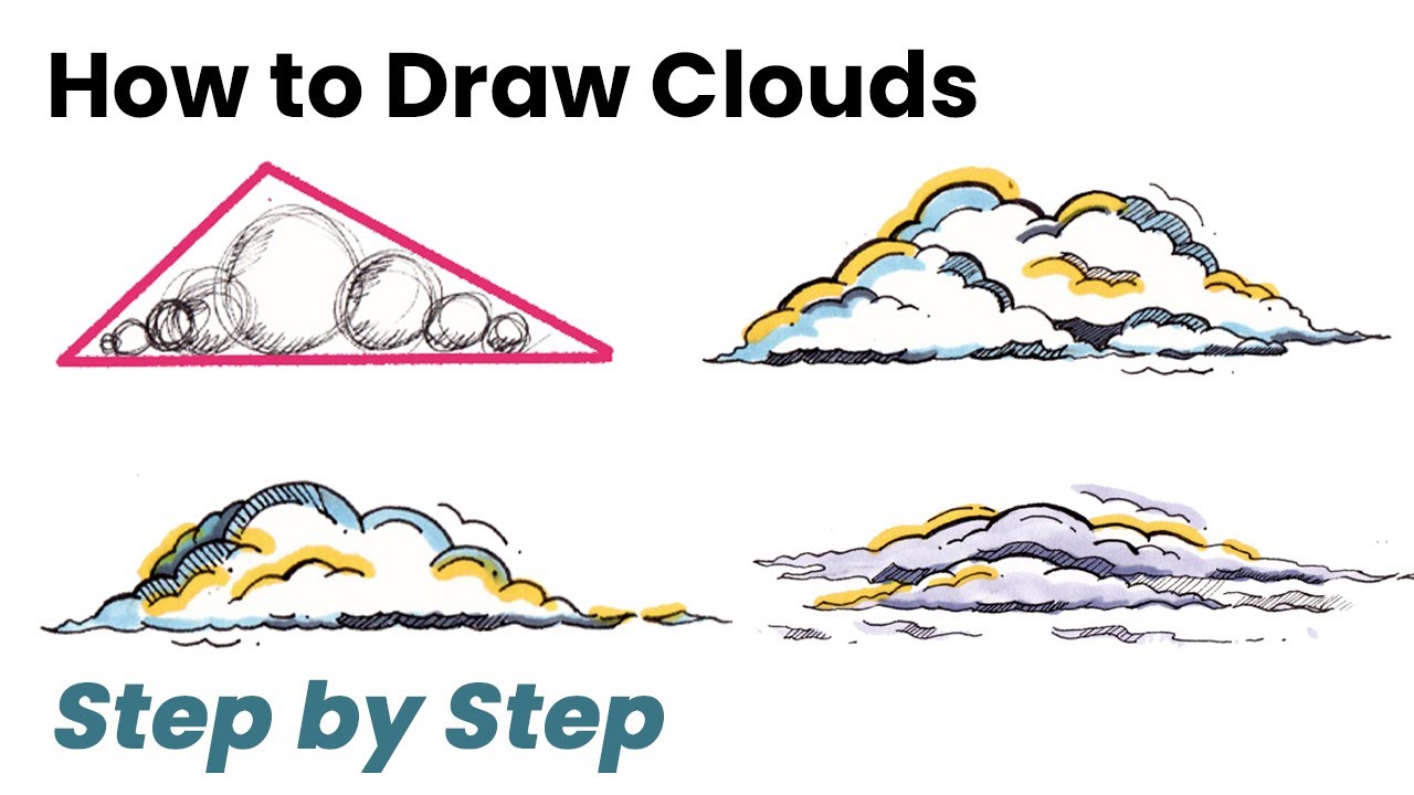 How to Draw Clouds | Pen & Marker Tutorial