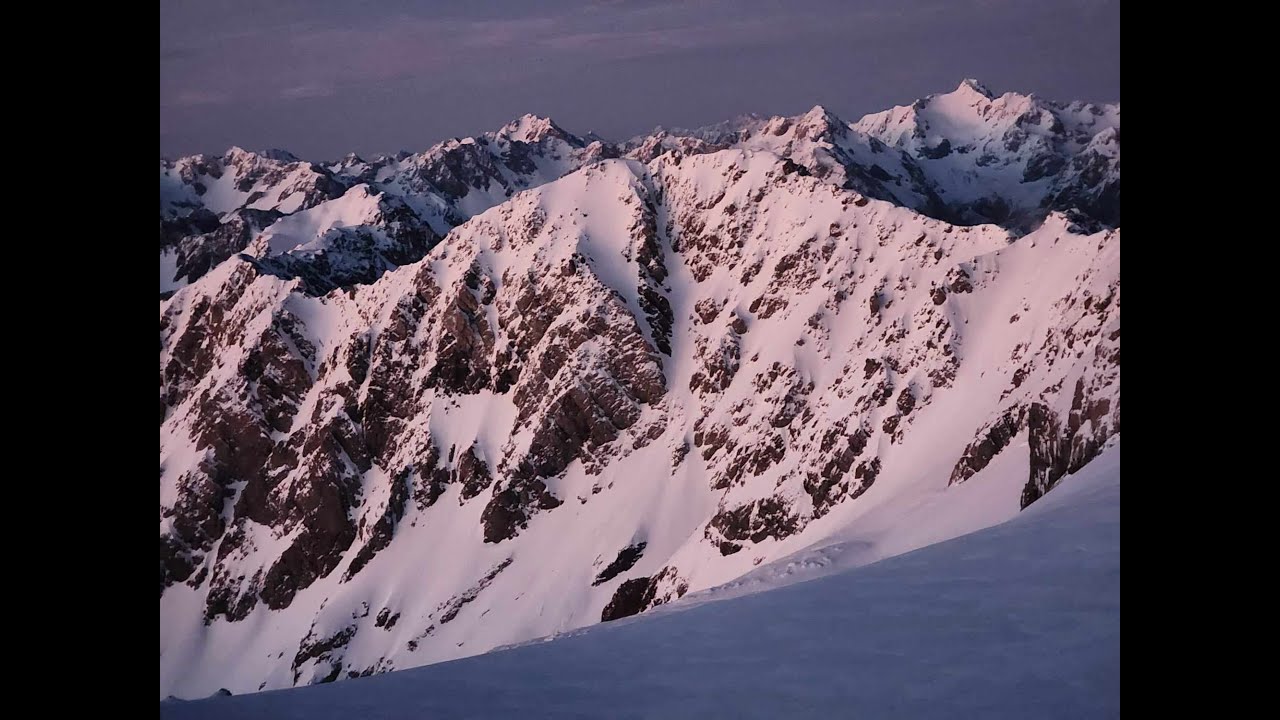Mt Lancelot couloir ski descent, Arthurs Pass