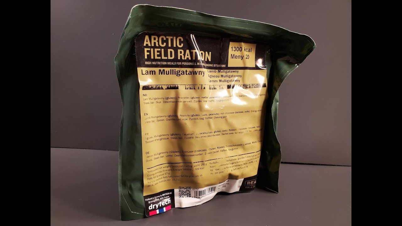 Обзор армейского рациона MRE из норвежской баранины Mulligatawny Arctic Field Rating 2022 года
