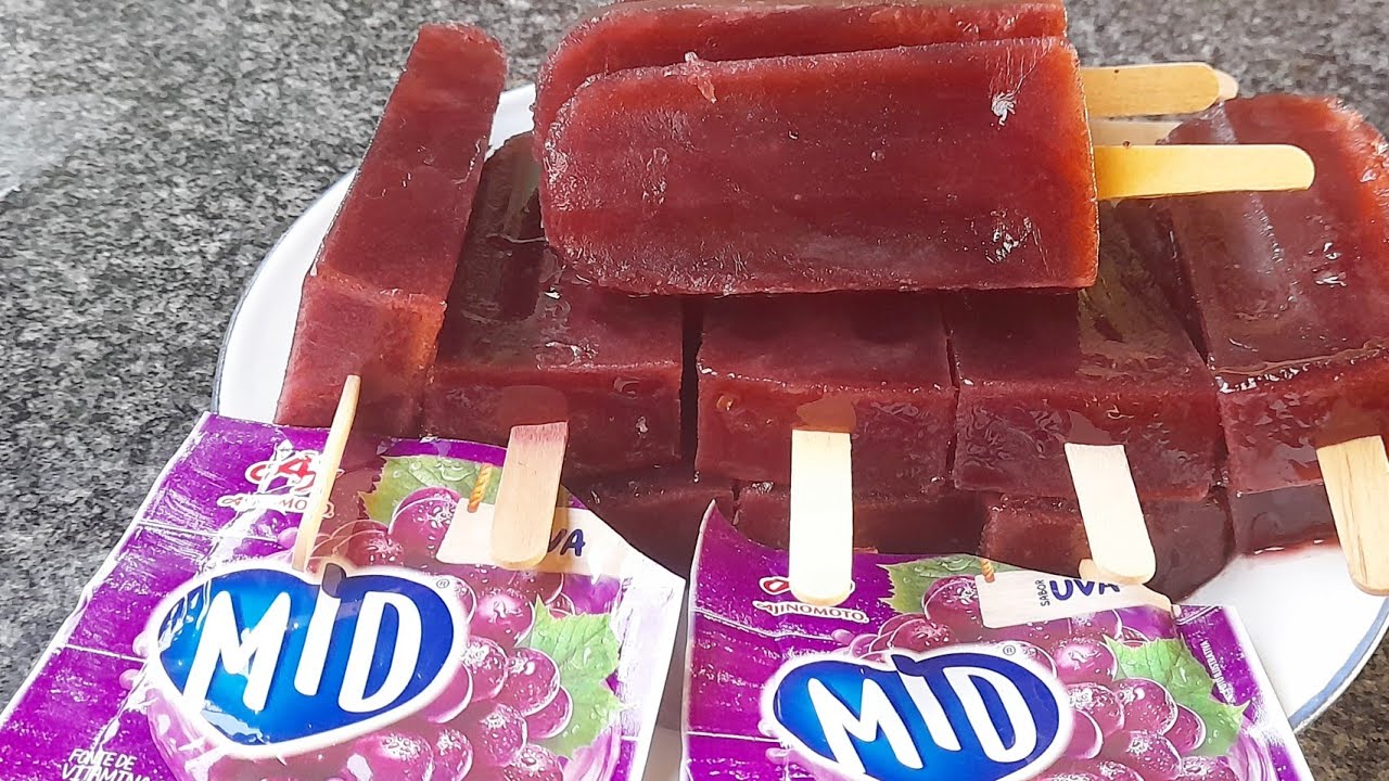 Picolé de uva com suco mid (a bse de água)