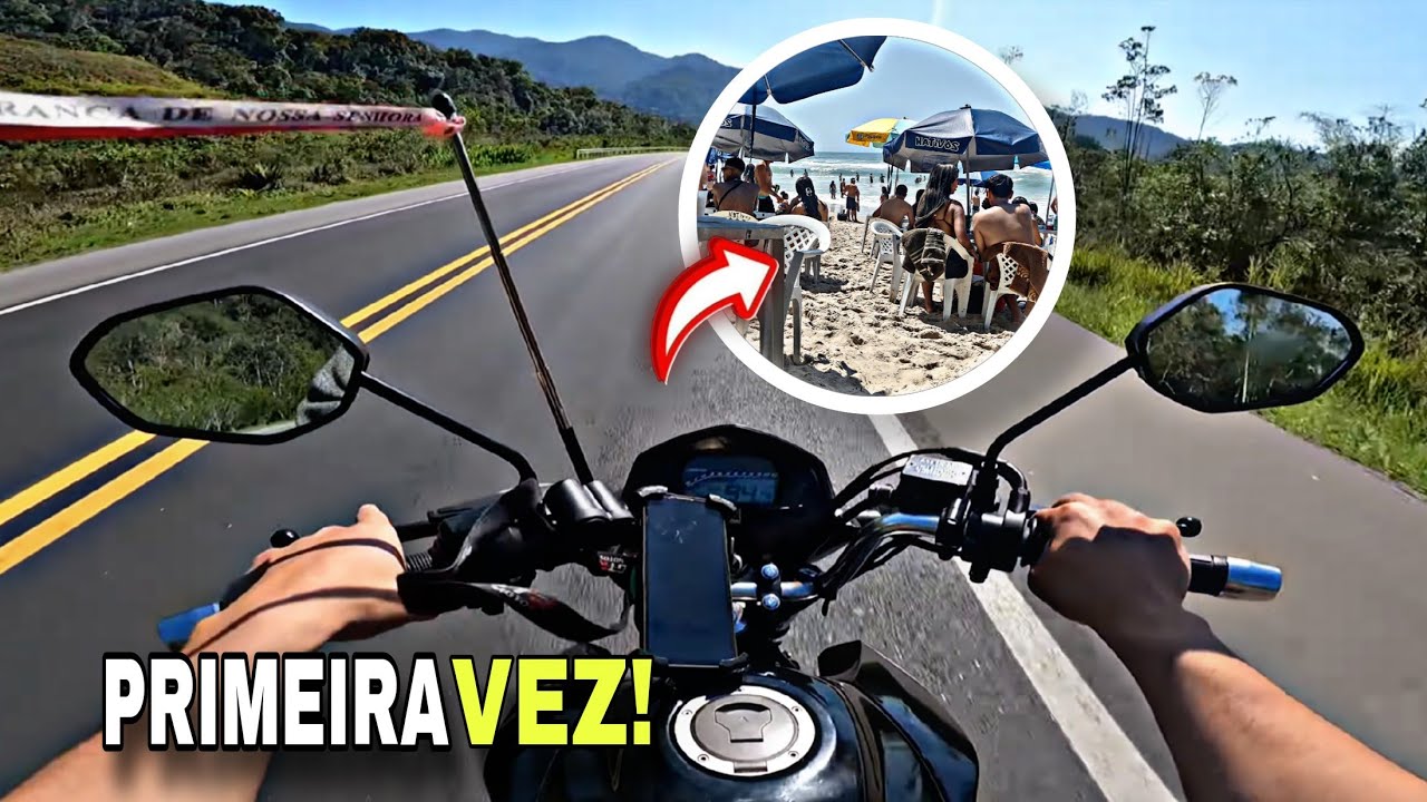 MINHA PRIMEIRA VEZ INDO PARA PRAIA DE MOTO DE 160! 🔥