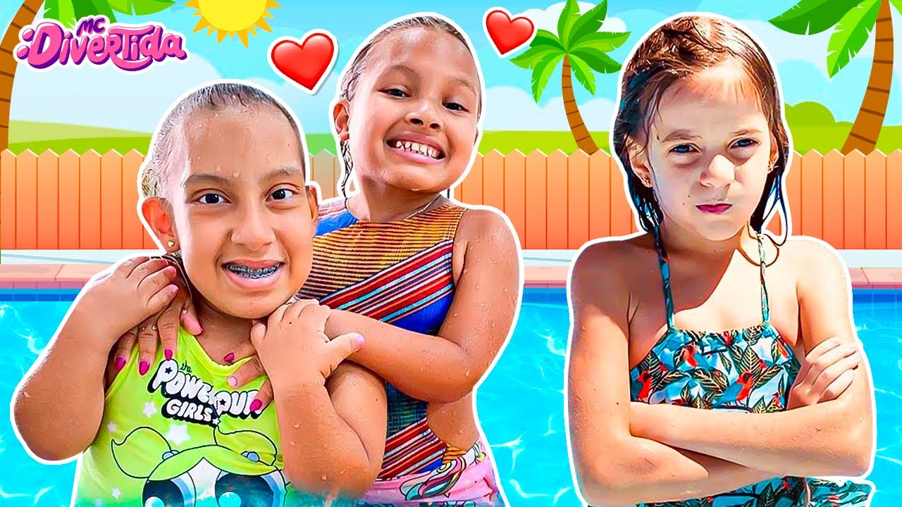 Brincadeiras na Piscina com Maria Clara Mc Divertida e amigos | Cole&ccedil;&atilde;o de hist&oacute;rias para crian&ccedil;as