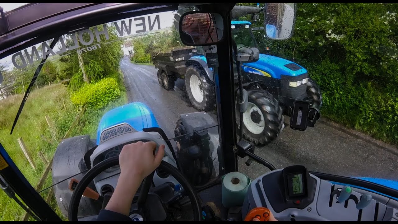 Drawing Silage | New Holland T6070 SOUND! | First Person POV