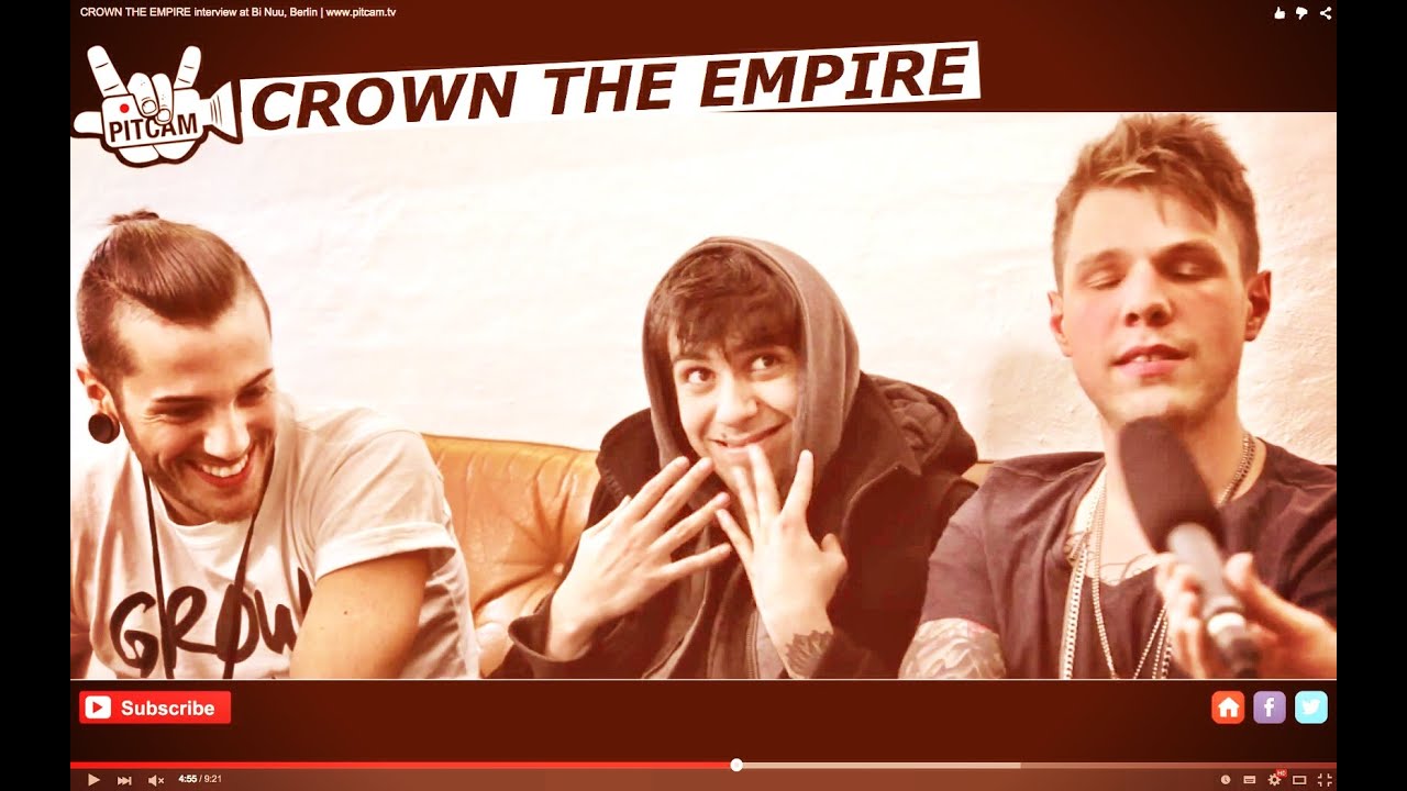 CROWN THE EMPIRE interview at Bi Nuu, Berlin | www.pitcam.tv