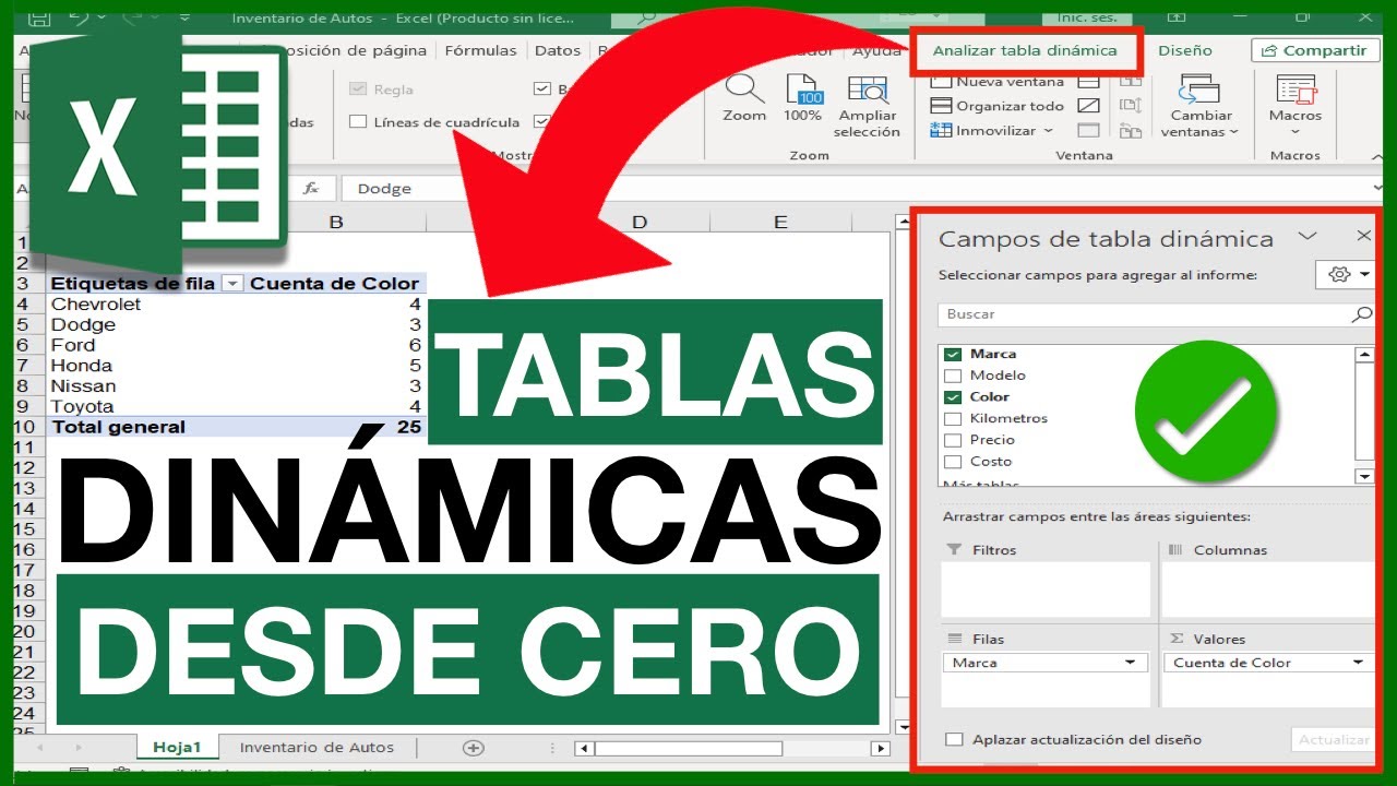 🚘 Tutorial de TABLAS DINÁMICAS en EXCEL (Con Inventario de Autos!!!)