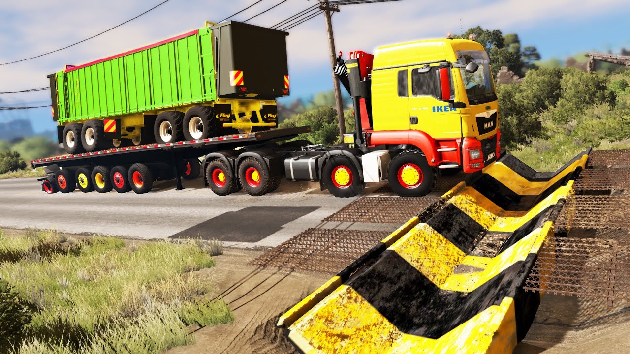 Cars vs Upside Down Speed Bumps #63 | BeamNG.DRIVE