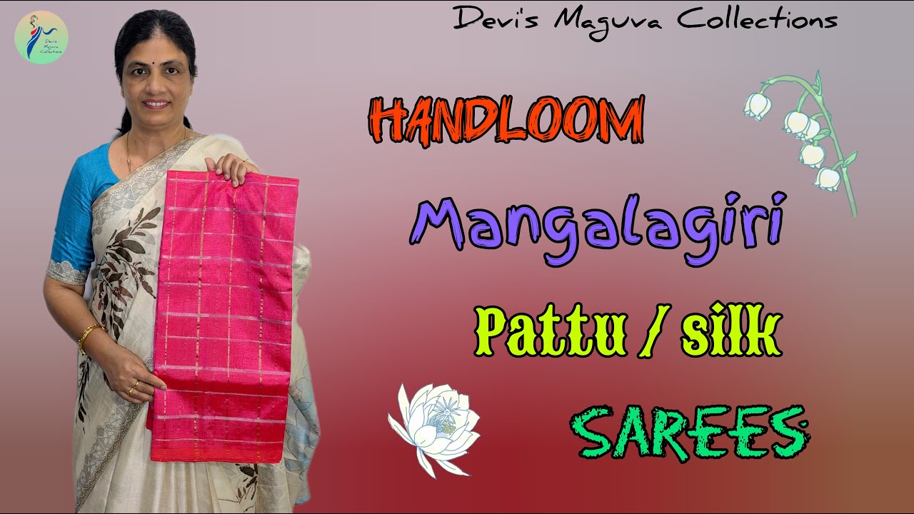 ✨ Handloom Mangalagiri pattu/silk sarees @Devi's Maguva Collections||7396841375 #saree