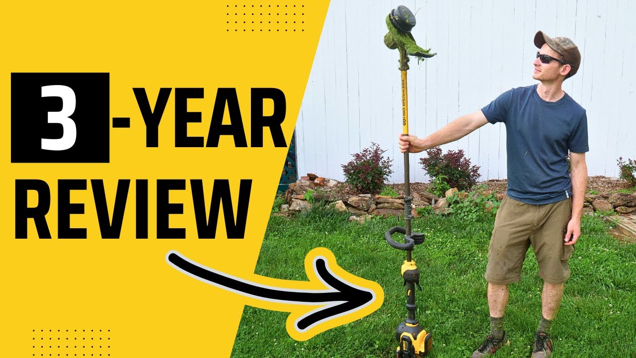 Триммер DeWalt 60V &mdash; обзор и демонстрация за три года