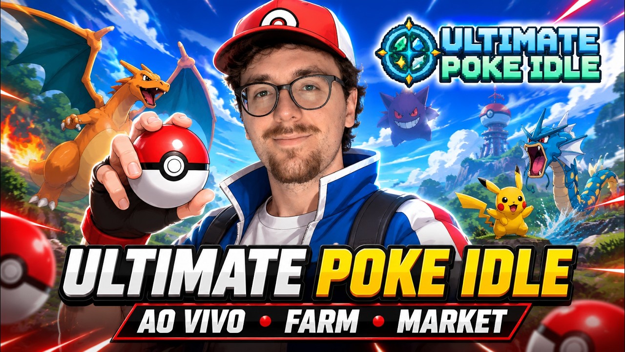 🔴 ULTIMATE POKE IDLE AO VIVO: FARM, CAPTURAS, RMT E PROGRESS&Atilde;O!
