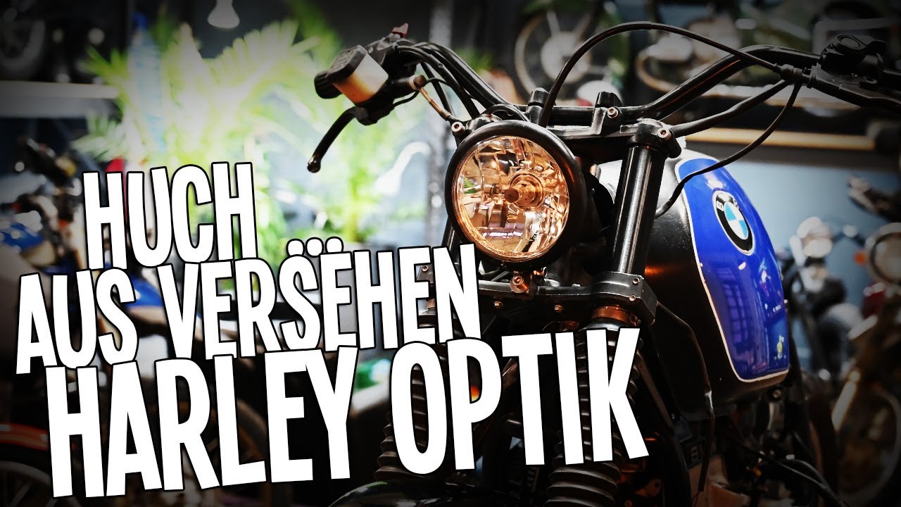 R80 R100GS Custom - andere Lampe anderer Lenker ... Zack Harley Optik ...