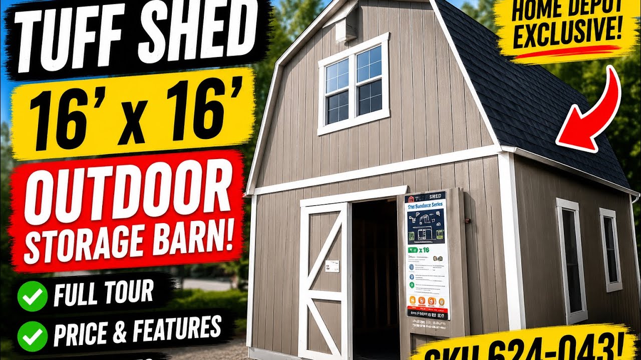 Home Depot Outdoor Storage Barn Summer Wind 16' x 16' SKU 624-043