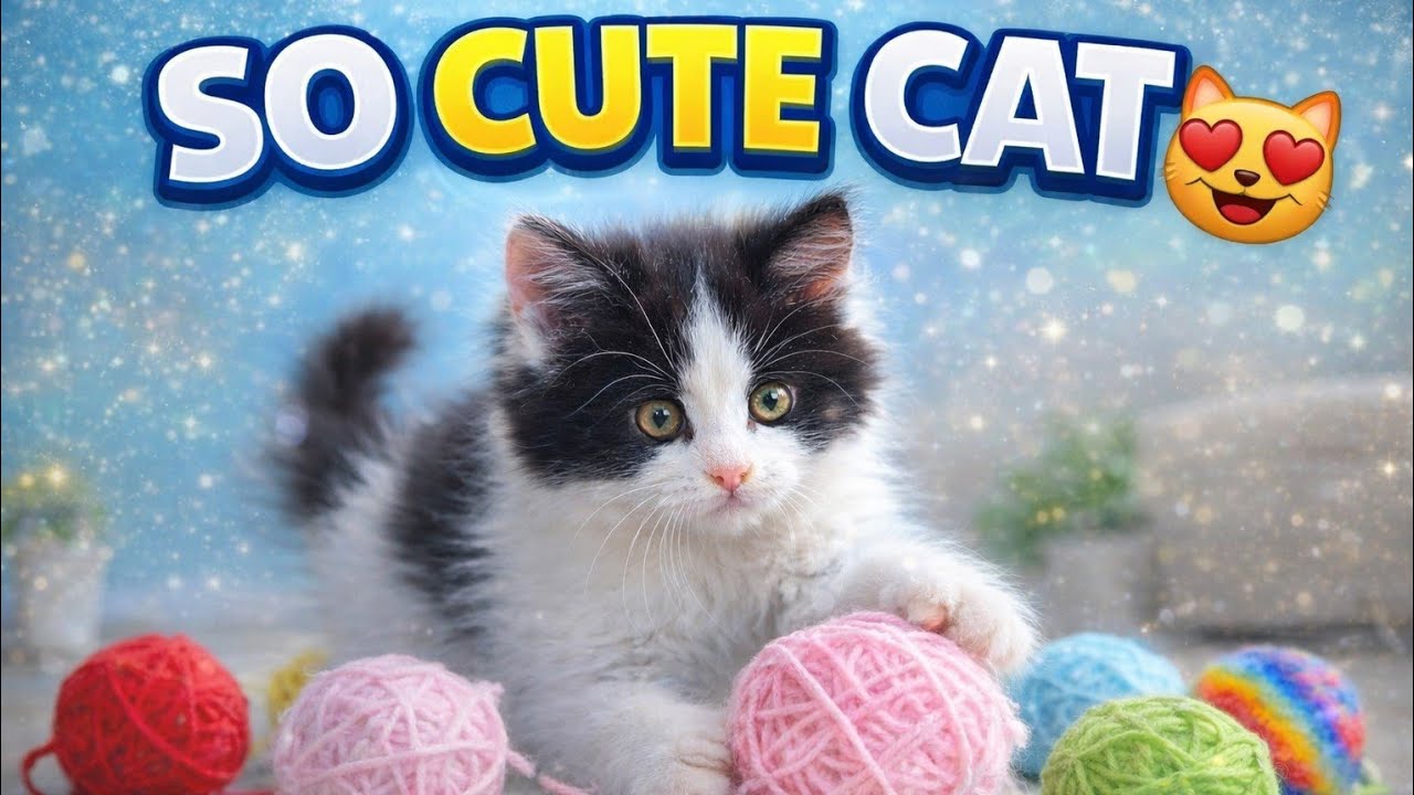 GM information 817  is live!So Cute! Black & White Cat Playing With Balls 🐱