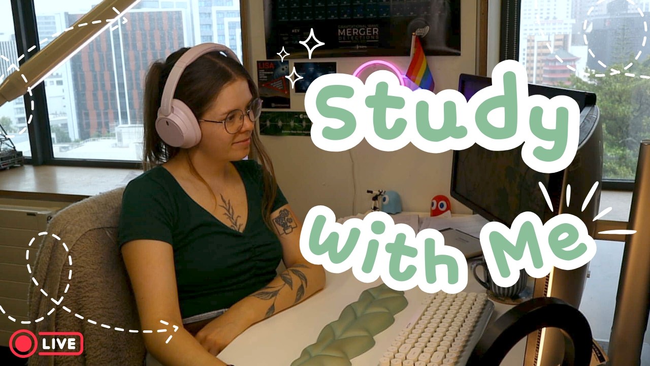 Live Study with Me 8 hours | Pomodoro 50/10 | Physics PhD with ADHD | rain/lofi