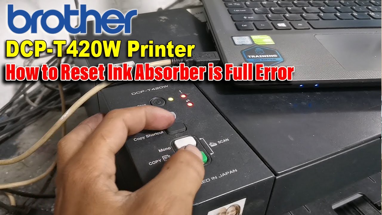 Как сбросить ошибку абсорбера чернил Brother DCP T420W.