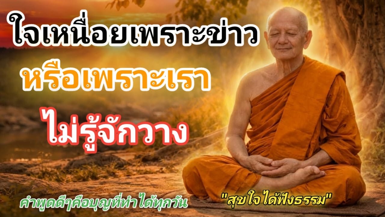 ใจเหนื่อยเพราะข่าว หรือเพราะเราไม่รู้จักวาง#สุขใจได้ฟังธรรม ,ความทุกข์สอนให้รู้ ความสงบสอนให้ตื่น