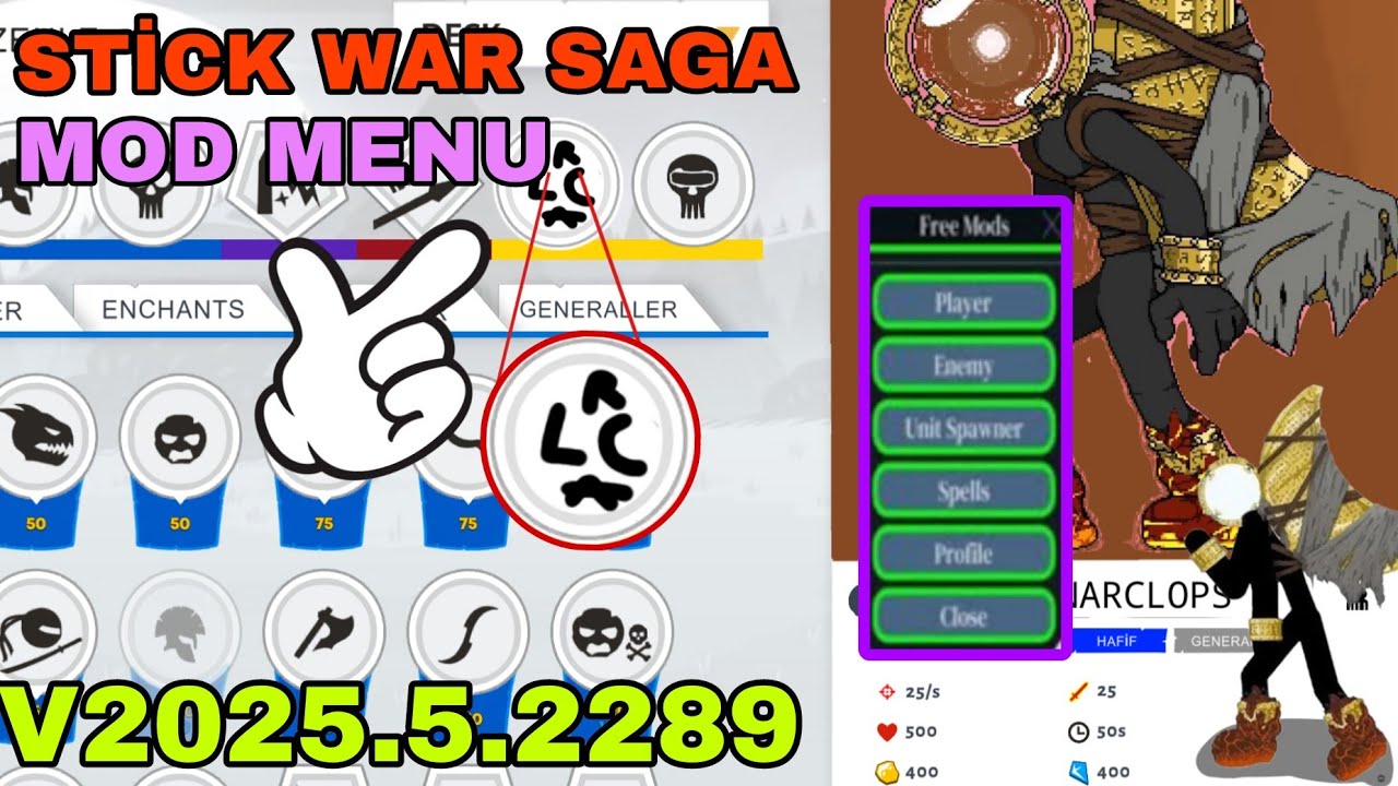STİCK WAR SAGA (SW 3) MOD MENU MEDİAFİRE FREE DOWNLOAD &bull; STİCK WAR SAGA