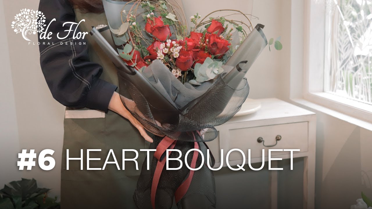 Heart Bouquet Valentine Day | Flower Bouquet Tutorial