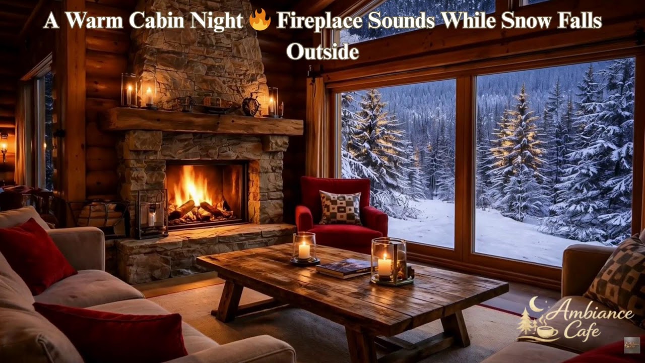 LIVE | Calming Winter Fireplace Ambience 🔥 Crackling Fire Soundsr Ambience